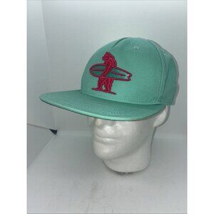 Everyday California Brutus Connect Surfing Bear Snapback Hat - Mint / Pink